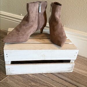 Charles David Brown Suede Heeled Boots